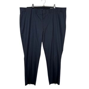 NWT Kenneth Cole Reaction Navy Blue Dress Pants Pleated Trousers Size 42x30